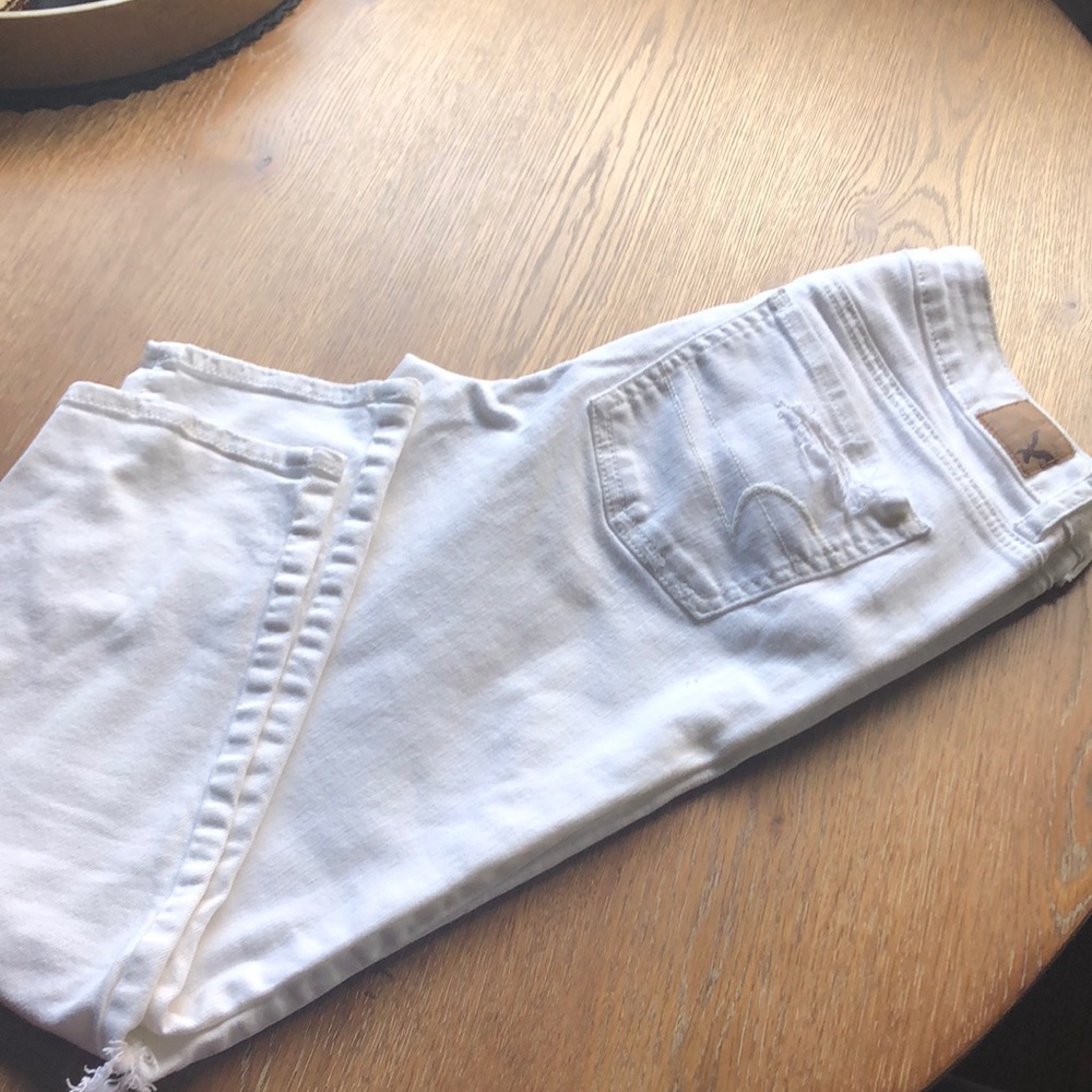 American Eagle Outfitters White Cropped Jeans